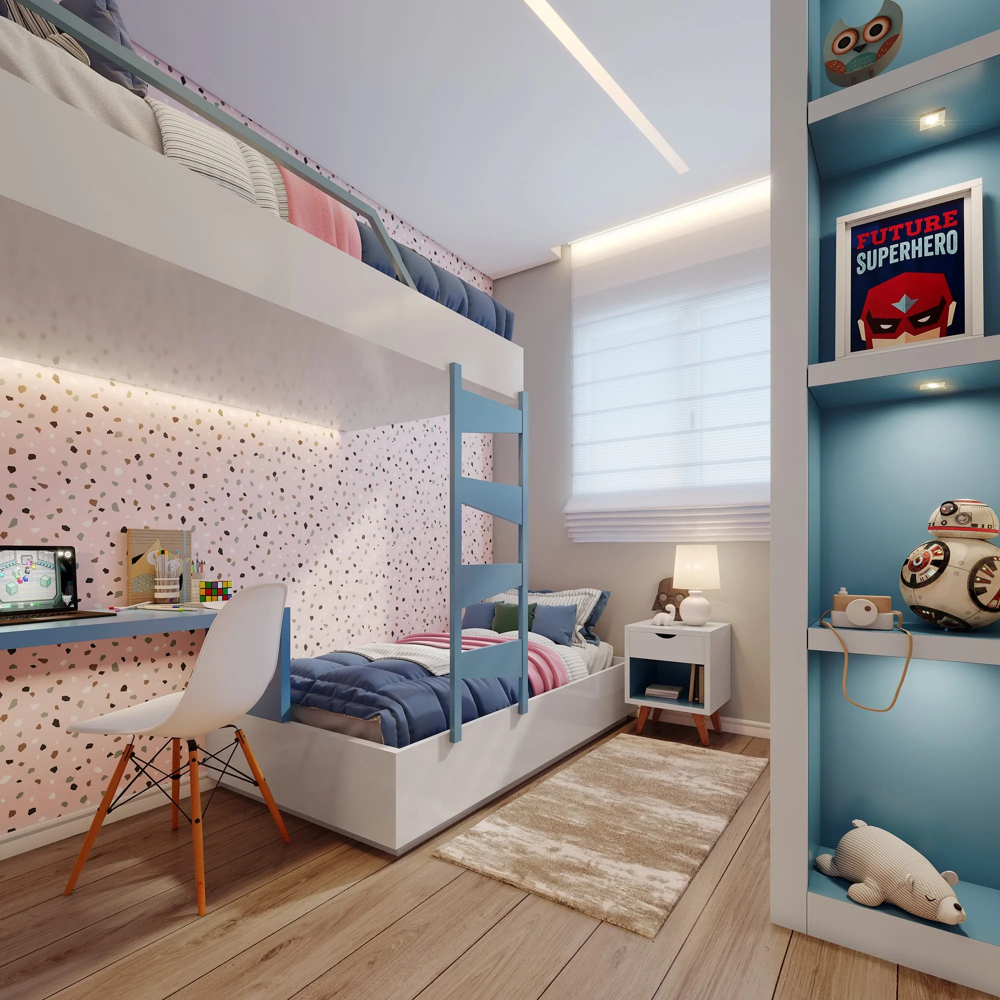 Quarto solteiro, sugestão de decoração