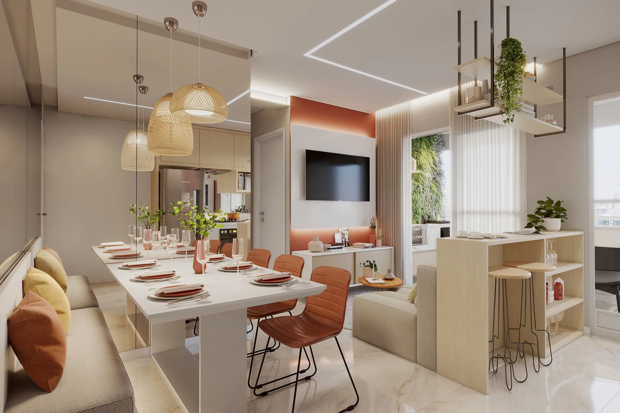 Sala, sugestão de decoração